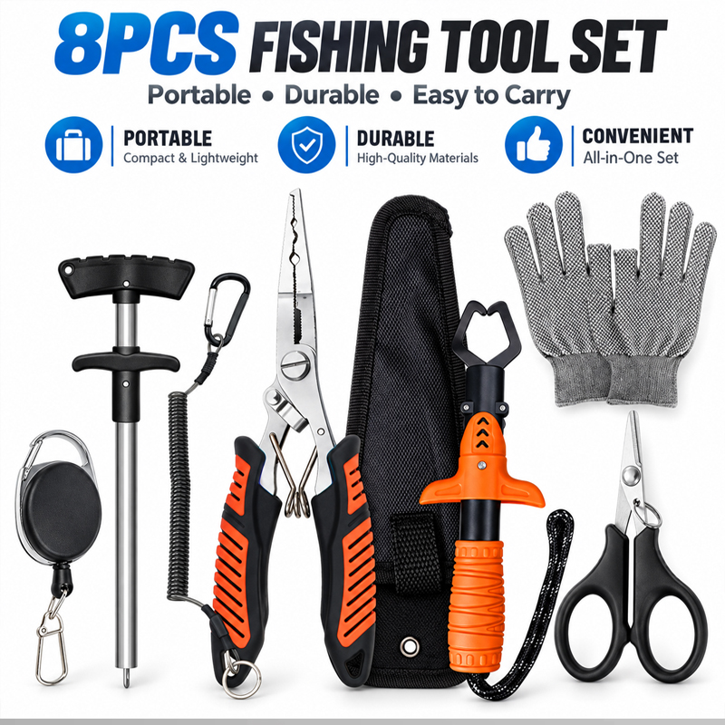 Fishing Hook Remover - Professional Multifunctional Fishing Pliers Set Fish