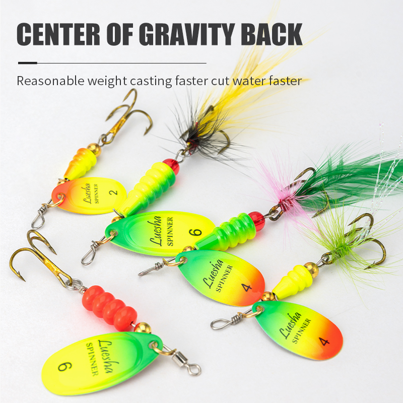 LUSHAZER 5pcs/lot Spinner Bait - đánh giá và giá Fishing Hook Treble