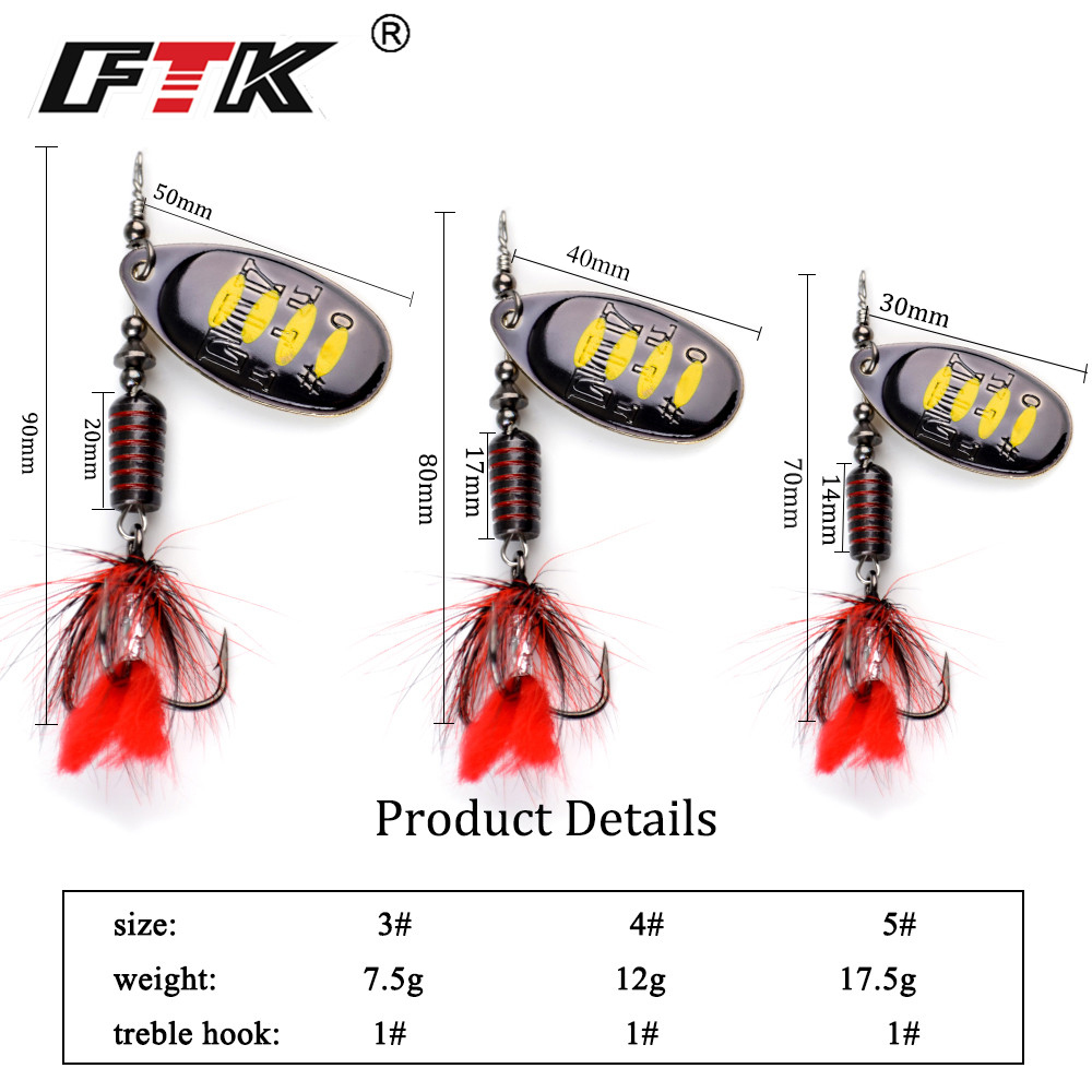 1 Chiếc Spinner Mồi Thìa Mồi K - đánh giá và giá Fishing Hook Treble