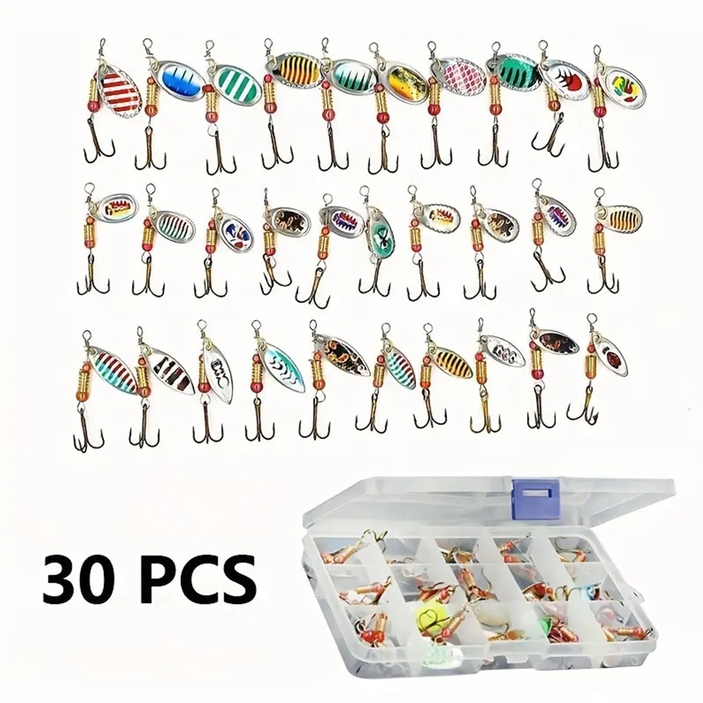 30pcs Metal Spoon Spinner Fish - đánh giá và giá Fishing Hook Treble