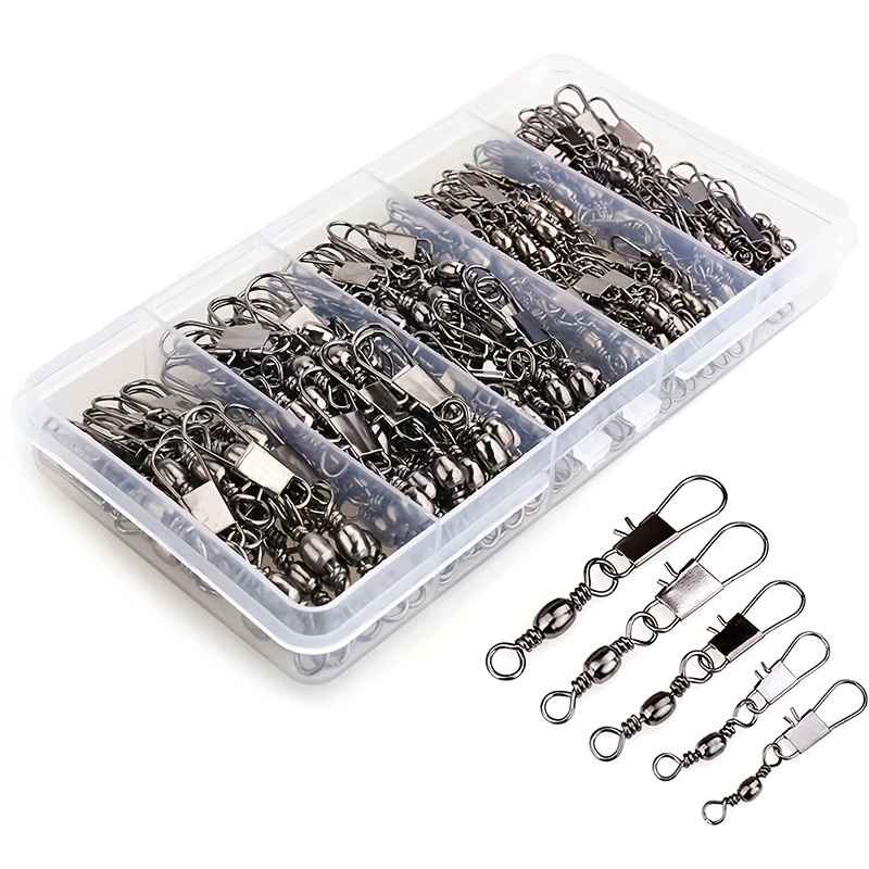 50/200pcs Barrel Snap Swivel F - đánh giá và giá Fishing Hook Offset
